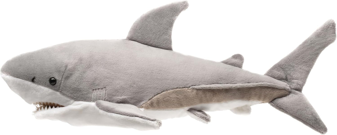 Uni-Toys - Handpuppe Weisser Hai - 50 cm (Länge) - Plüsch-Fisch - Plüschtier, Kuscheltier Weisser Ha