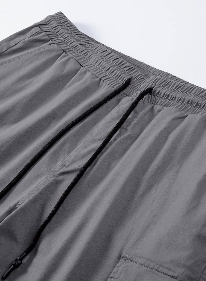 JMIERR Kurze Hosen Herren Baumwolle Cargo Shorts Herren Sommer Freizeithose mit Taschen S C Grau, S