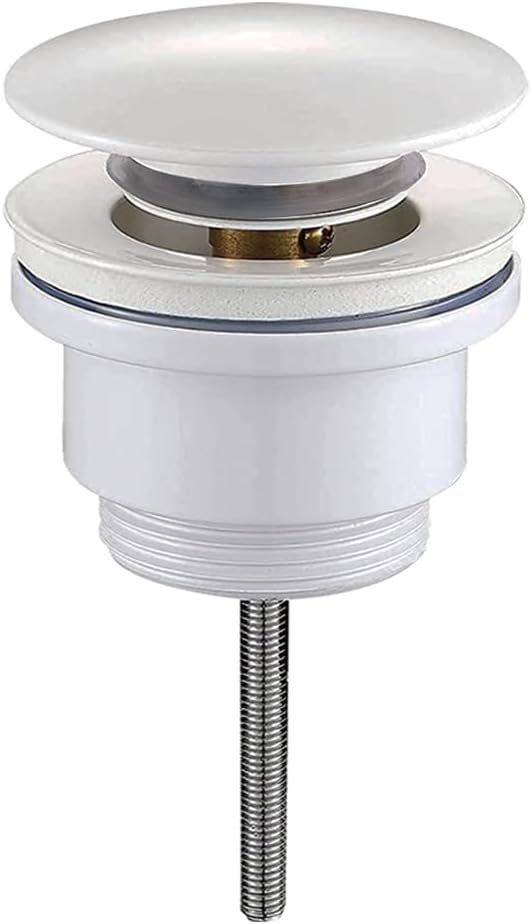 Kibath L490671 Weisses Universal Clic Clac Ventil Push-up Ablaufgarnitur für Waschbecken und Bidet,