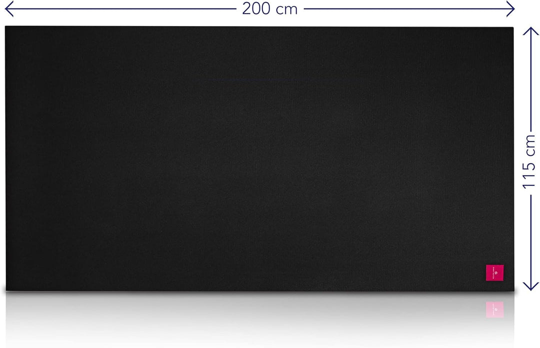 Cardio Mat Fitnessmatte, 2,00 x 1,15 m | inkl. Aufbewahrungstasche, abriebfest, desinfizierbar, mit