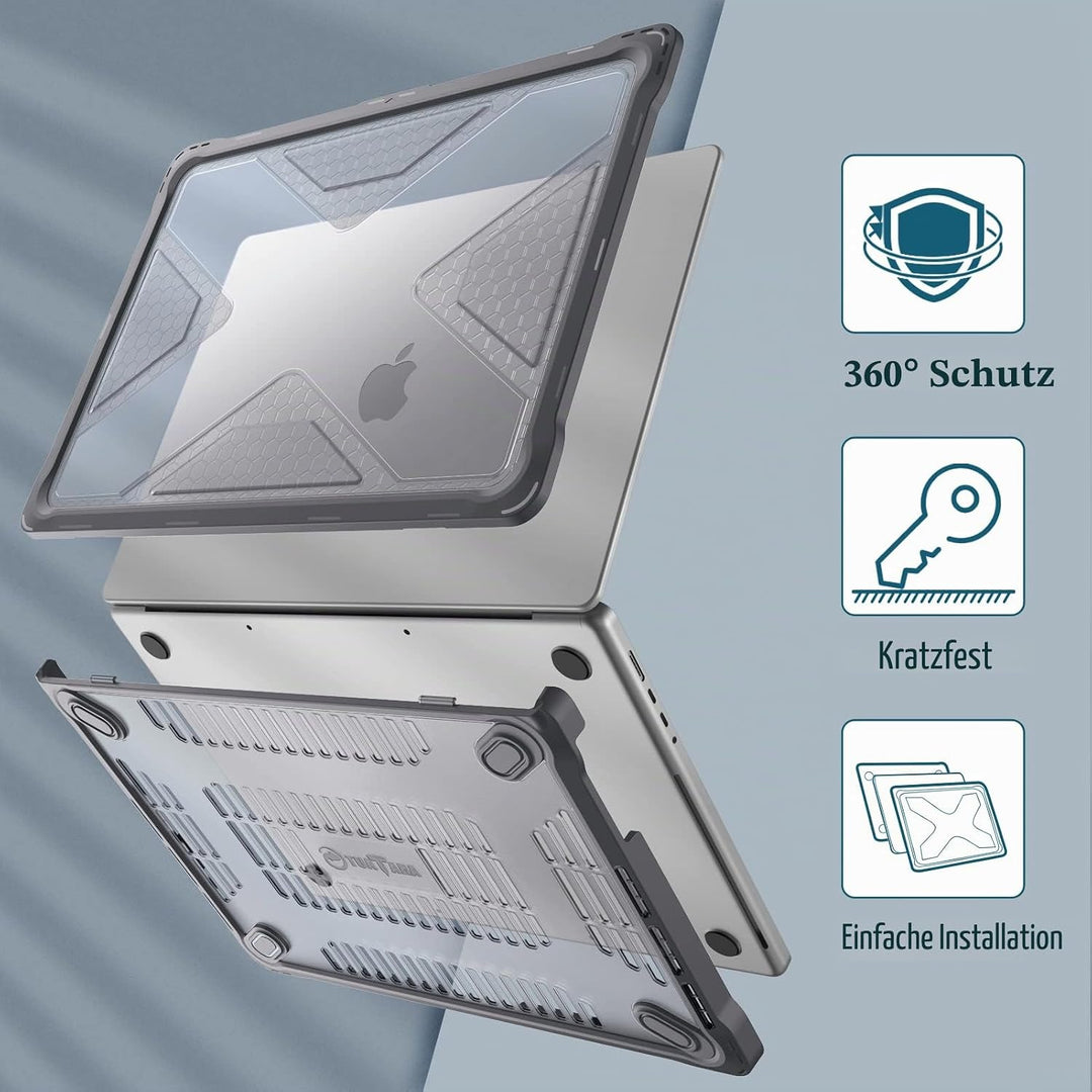 Fintie Hülle Kompatibel mit MacBook Pro 16" (2023-2021 Freisetzung) A2991 A2780 A2485 M3 M2 M1 Pro/M