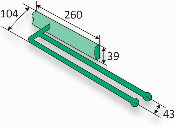 Kesseböhmer Handtuchauszug 2-armig Chrom poliert Länge 325 mm (ausgezogen: ca. 505 mm) Handtuchhalte