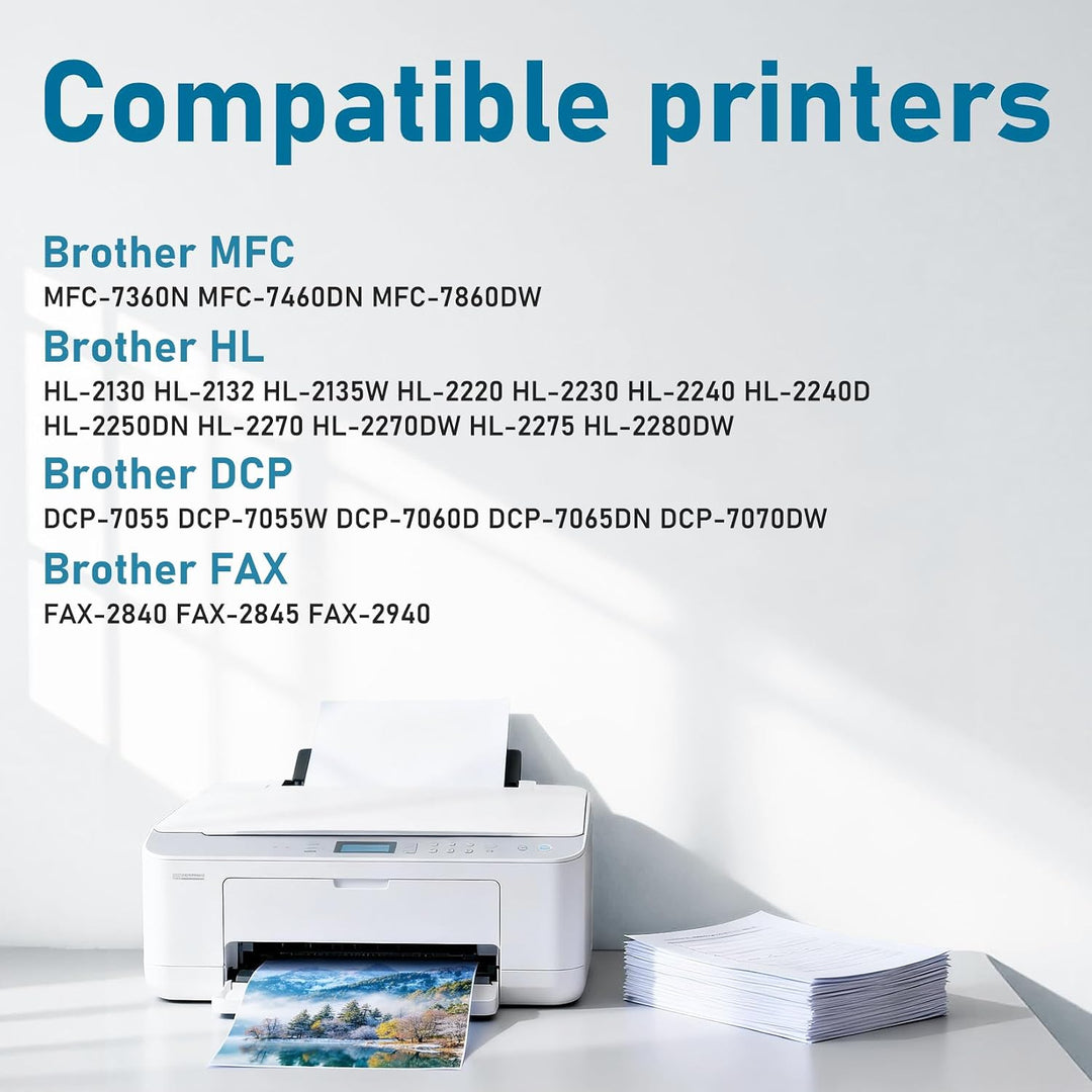 TN2220 Tonerkartusche (1x Schwarz), Ersatz für Brother TN2220 Toner, Kompatibel für MFC-7360N HL-213