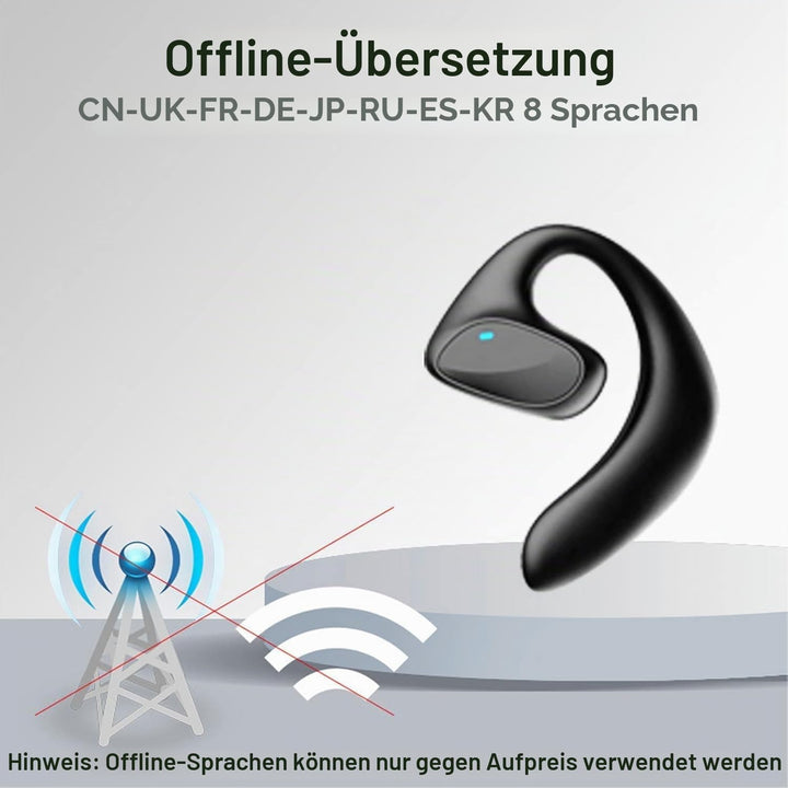 Sprachübersetzer-Ohrhörer, M8 -Headset Unterstützt 144 Sprachen Zwei-Wege-Echtzeitübersetzungssprach