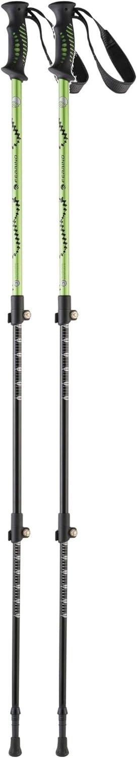 Ferrino Totem Paar 78132 evv grün schwarz Trekkingstöcke Wandern Wandern 65 cm 135 cm L, L