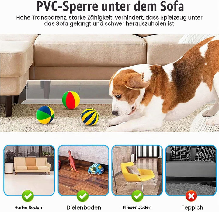Spielzeugblocker für Möbel: 12 Stück Transparente Spielzeug-Blocker Unter Couch und Bett Lückenblock