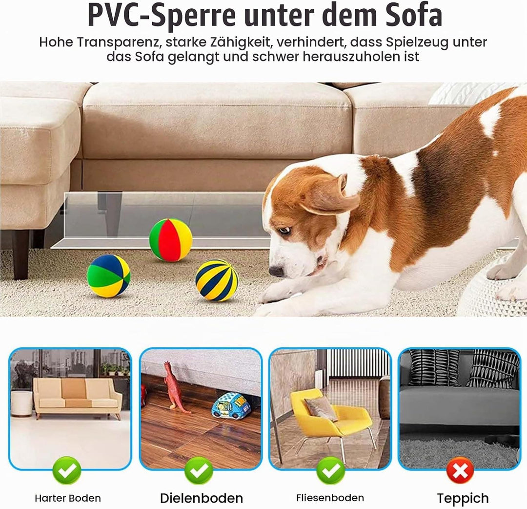 Spielzeugblocker Couch, 16x Spielzeugblocker für Möbel, 40x8x4cm Transparente Spielzeug-Blocker Unte