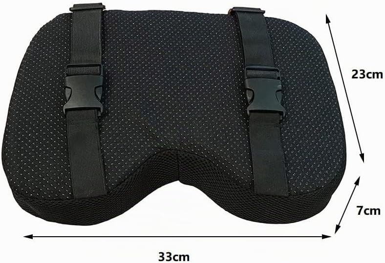 Rudersitzkissen, Memory Foam Sitzkissen für Indoor Rudergerät, Bezug und Gurte waschbar, 33 x 23 x 7