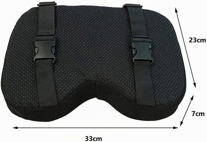 Rudersitzkissen, Memory Foam Sitzkissen für Indoor Rudergerät, Bezug und Gurte waschbar, 33 x 23 x 7