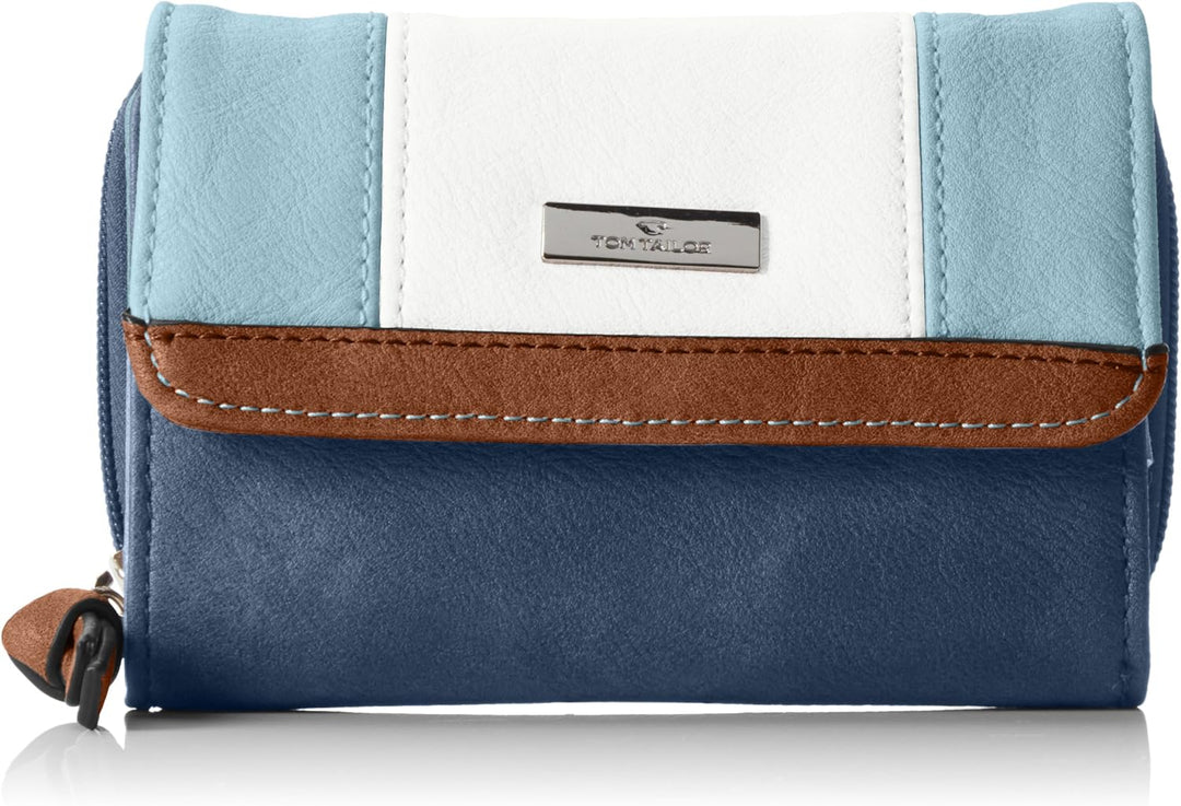 TOM TAILOR Juna Damen Shopper Umhängetasche Reissverschluss Klein, Blau