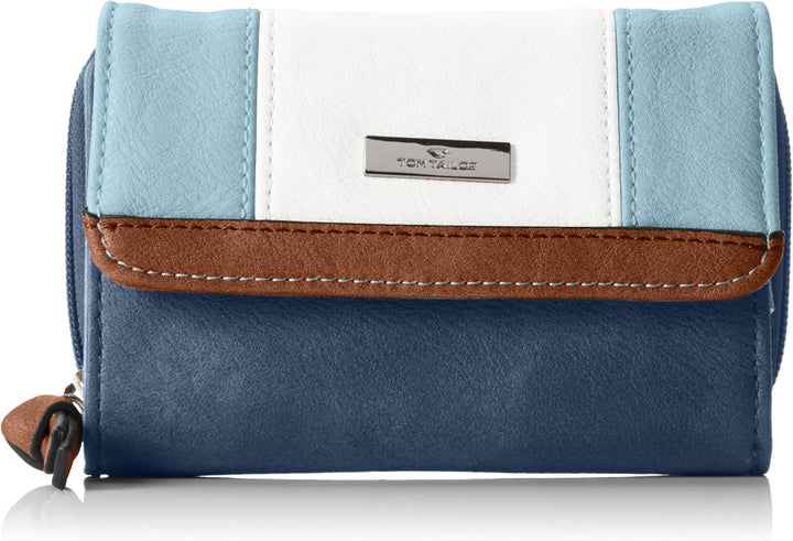 TOM TAILOR Juna Damen Shopper Umhängetasche Reissverschluss Klein, Blau