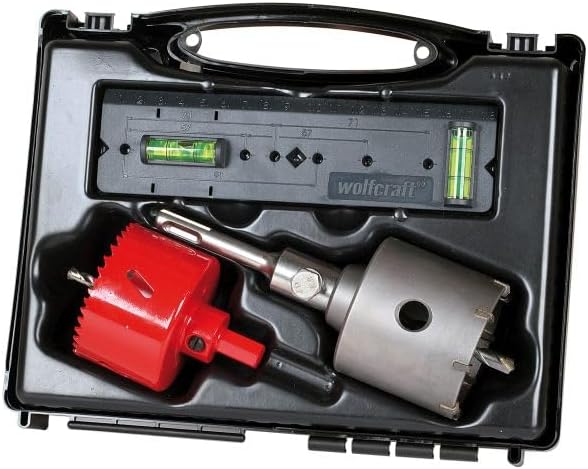 wolfcraft Lochsägen-Set „Universal“, 3-tlg. I 5982000 I Für Ø-68-mm-Bohrungen in Beton, Mauerwerk, S