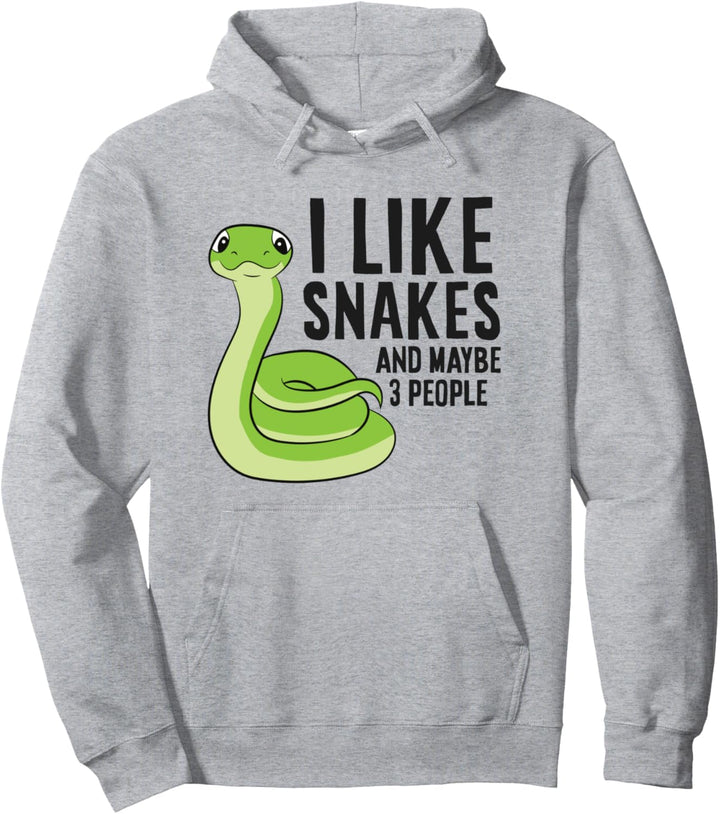 Ich mag Schlangen und vielleicht 3 Leute Lustige Python-Schlange Pullover Hoodie