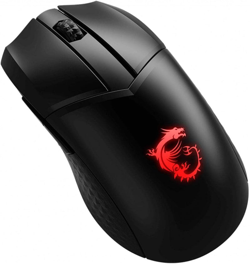 MSI Clutch GM41 Leichte kabellose Gaming-Maus & Ladestation, 20.000 DPI, 60 M Omron-Schalter, Schnel