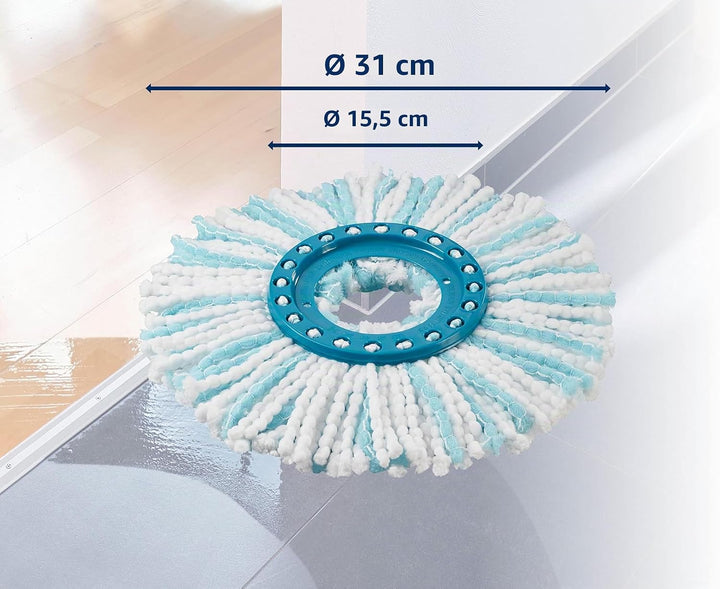 Leifheit Ersatzkopf CLEAN TWIST Disc Mop Ergo micro duo 6er Set, Wischbezug Disc Mop Ergo, Ersatzbez