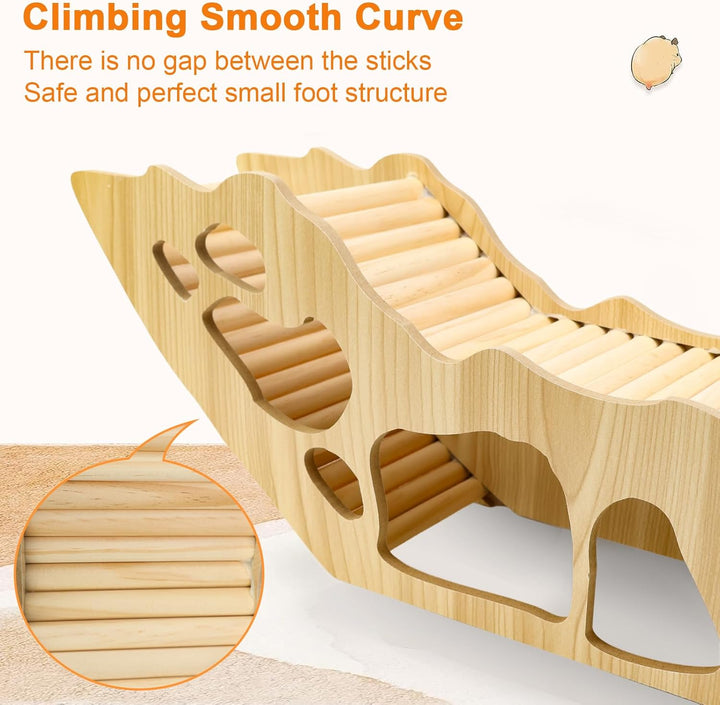 WPPQWP Hamster Haus aus Holz, Hamster Tunnel, Hamster Zubehör, Watchbox Hamster, Hamster Versteck fü