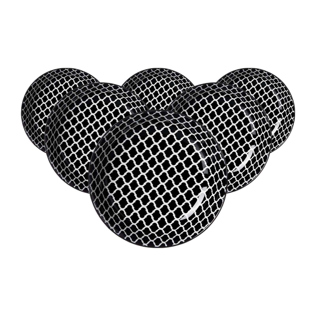 Ritzenhoff & Breker Takeo Swing Suppenteller 6er Set, 20 cm, Tiefe Teller mit vollflächigem Dekor, S