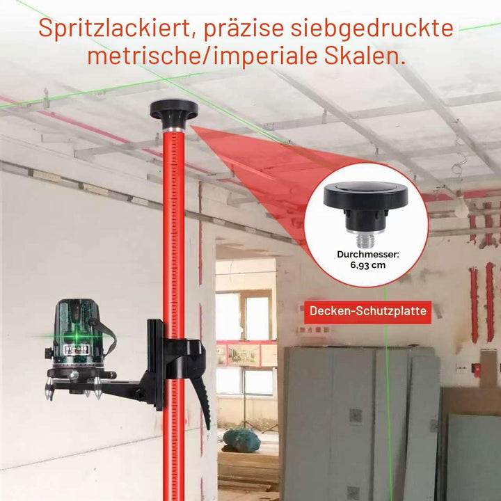 Teleskopstativ mit Halterung für Laser, Nivellierung von Rotations- und Linienlasern