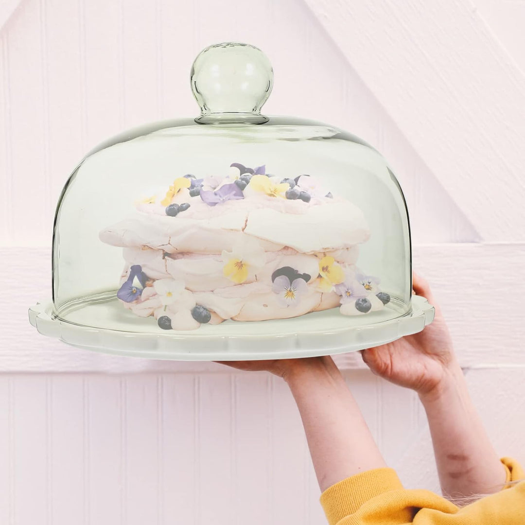 Cabilock 1 Satz Kuchenglasabdeckung Tortenteller Mit Glocke Teller Mit Haube Glas Überdachte Tortenp