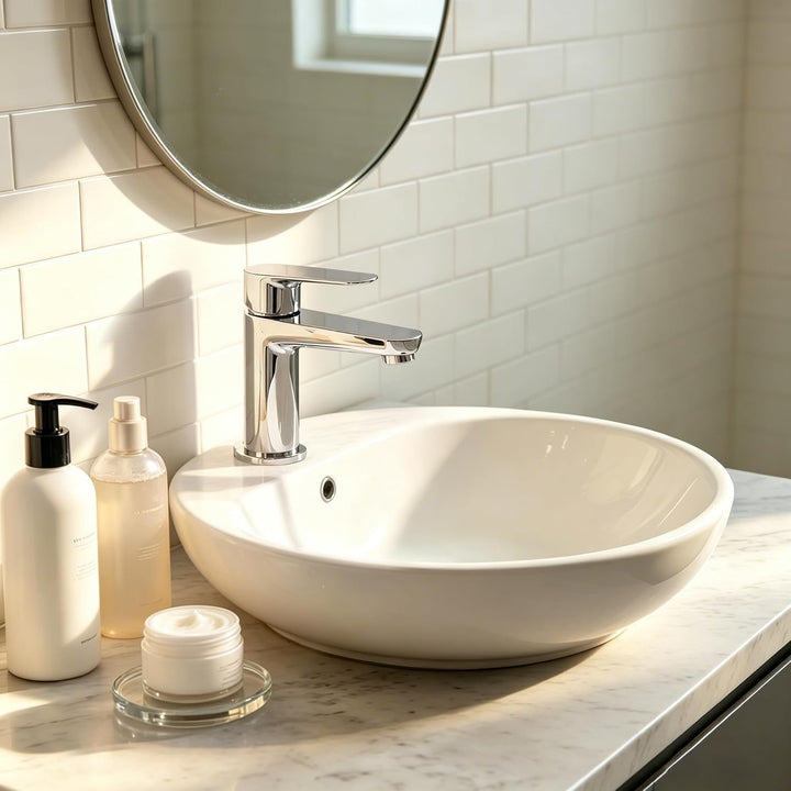 BELZ Wasserhahn Bad, Einhebel-badarmatur, Armatur Badezimmer, Mischbatterie Bad, Höhe 85 mm, Energie