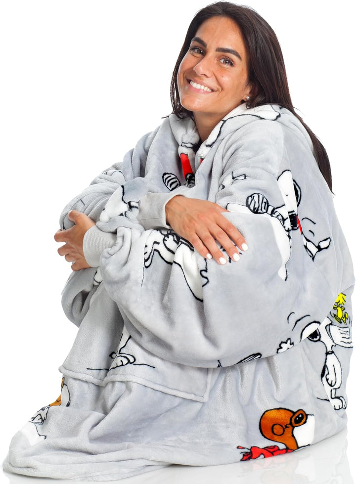 Kanguru Snoopy, Decke mit Ärmel Hoodie Ärmelndecke zum Anziehen, SNOOPY
