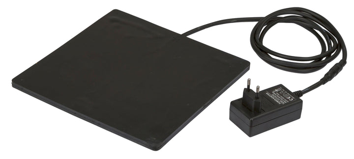 Kerbl Gummi-Heizplatte 24x24x0,7 cm (für Kleintiere und Geflügeltränke, 24 V, robust und witterungsb