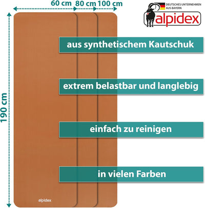 ALPIDEX Yogamatte Extra Dick 1,5cm Gymnastikmatte 3 Grössen rutschfest Phthalatfrei Fitness Matte Tr