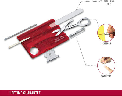 Victorinox, Multitool Karte, Swiss Card Nailcare, Taschenmesser, in Kreditkartenformat, 13 Funktione