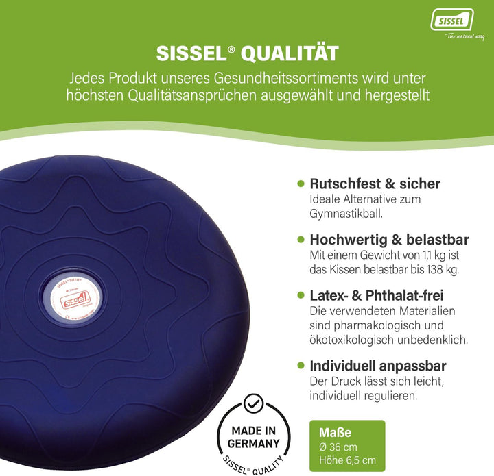 SISSEL SITFIT, Luftgefülltes Balancekissen für Aktives Sitzen und Training, Unterschiedliche Grössen