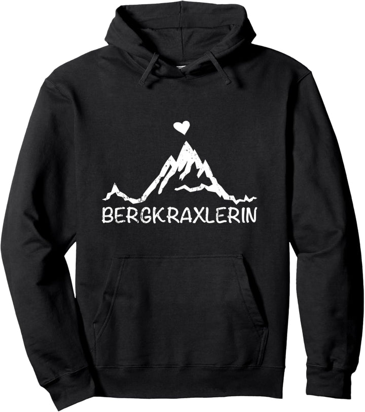 Alpenherz Berge Herz Wander Alpen Trekking - BERGKRAXLERIN Pullover Hoodie