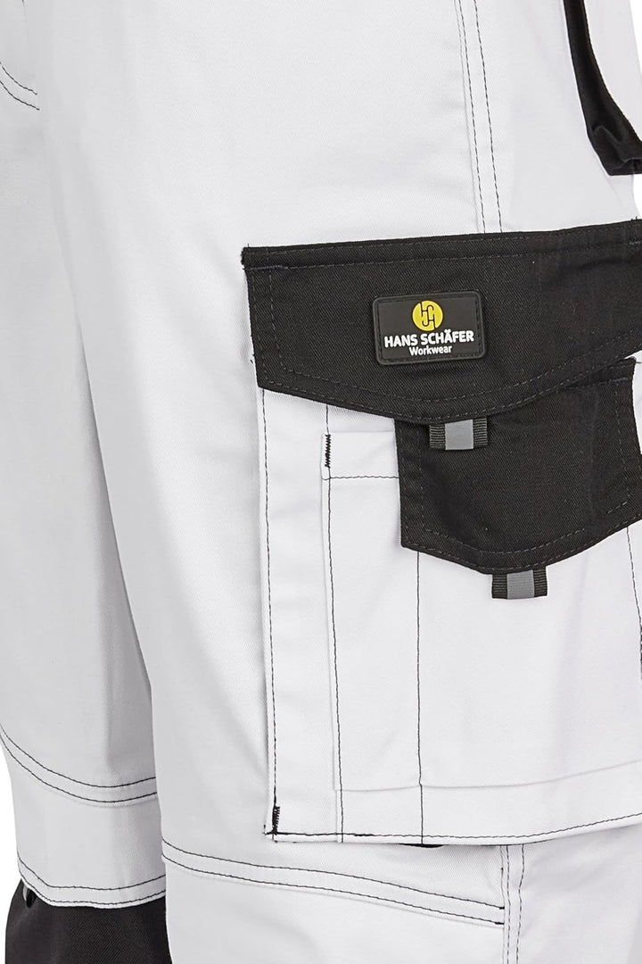 HSW Professional – Lange Arbeitshose für Damen – Modische und leichte Bundhose mit Knietaschen, stra