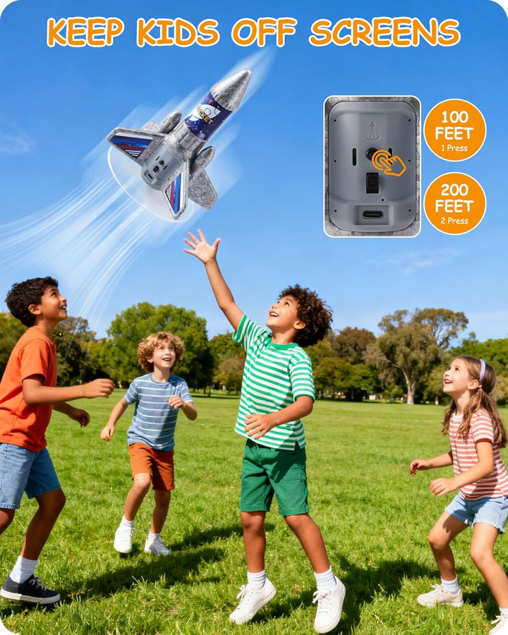 SainSmart Jr. Spielzeug für Kinder mit Fallschirm LED-Licht Motorisierte Rocket Outdoor Spielzeug Dr