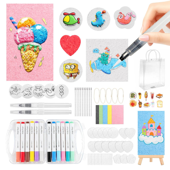 UBERMing Schaum Textur Malset, 72 Stück Magic Puffy Paint Set | DIY 3D Foam Texture Painting Magic S