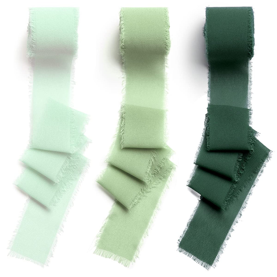 3 Rollen Geschenkband Chiffonband 3,8 cm x 6 m Schleifenband Bänder für Hochzeiten, Festival Crx3-11