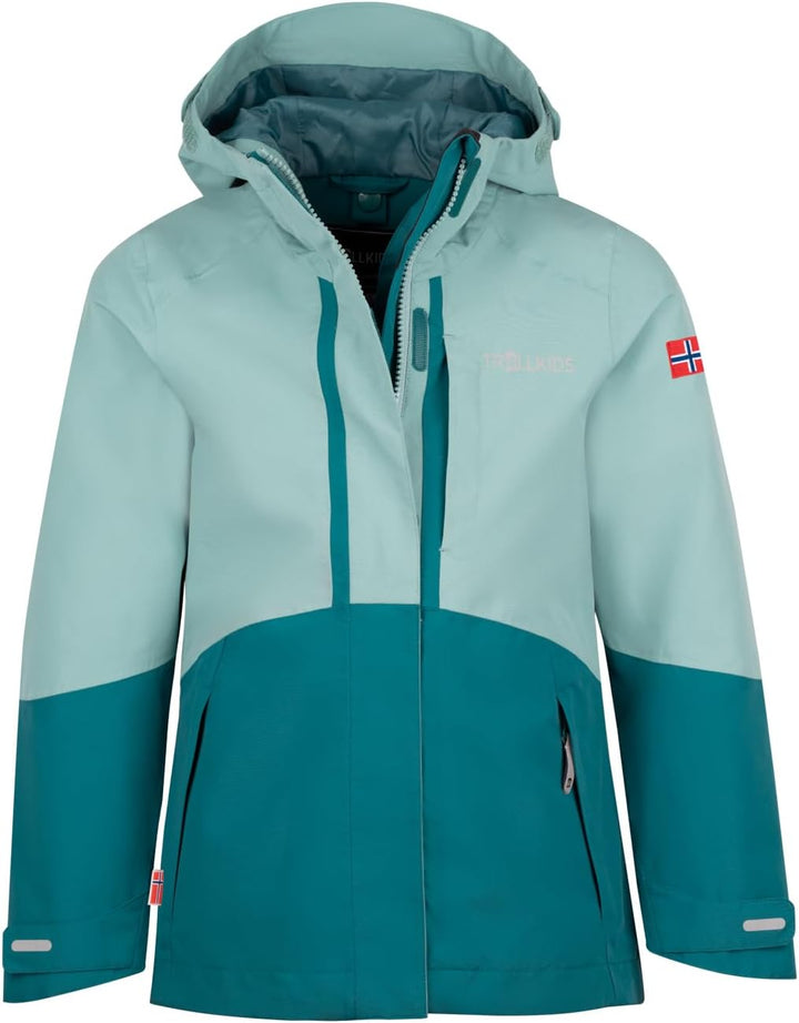 Trollkids Mädchen Jacke Skaland 92 Gletschergrün/Blaugrün, 92 Gletschergrün/Blaugrün
