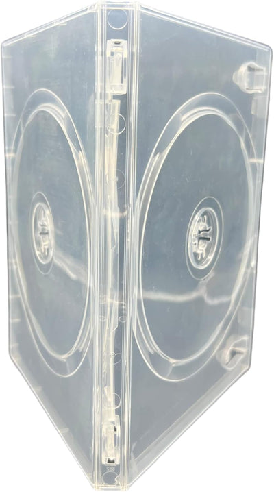 5 x 3 Disc CD DVD Blu Ray Disc Clear Cases for Holding 3 Discs 14mm Spine Cases With Outer Sleeve Fo