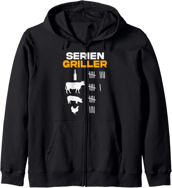 Seriengriller BBQ Bier Grillen Kapuzenjacke