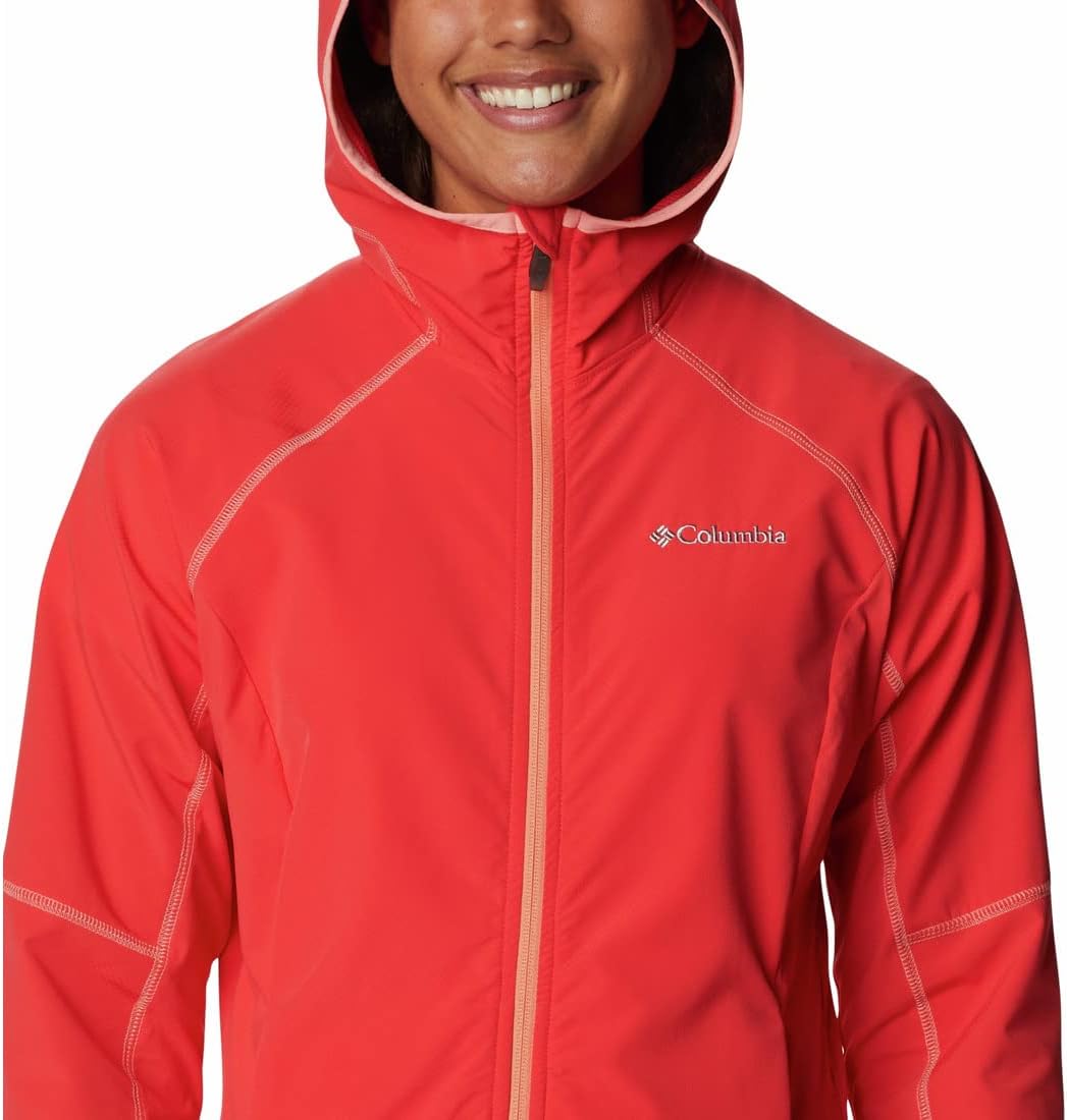 Columbia Damen Softshelljacke Sweet As Hoodie XS Red Hibiscus, XS Red Hibiscus