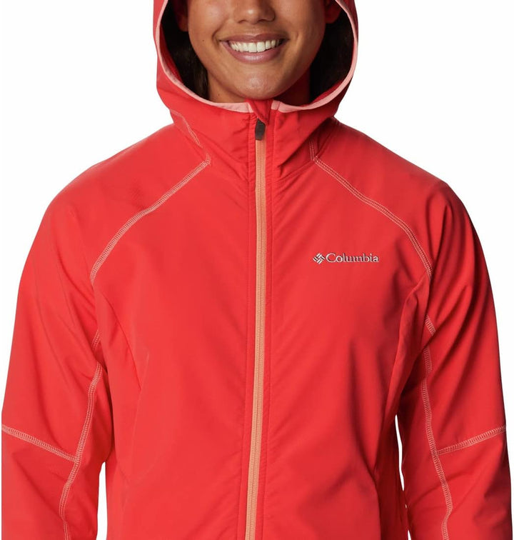 Columbia Damen Softshelljacke Sweet As Hoodie XS Red Hibiscus, XS Red Hibiscus