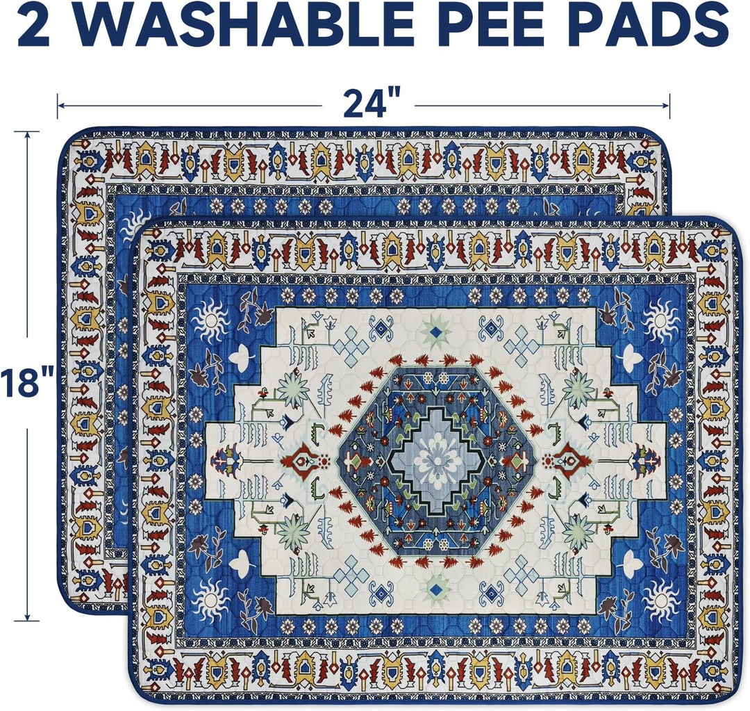 Waschbare Pinkelpads für Hunde,2 Stück,super saugfähig,wiederverwendbar,Welpenunterlagen 60x45cm,sch