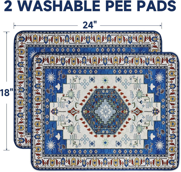 Waschbare Pinkelpads für Hunde,2 Stück,super saugfähig,wiederverwendbar,Welpenunterlagen 60x45cm,sch