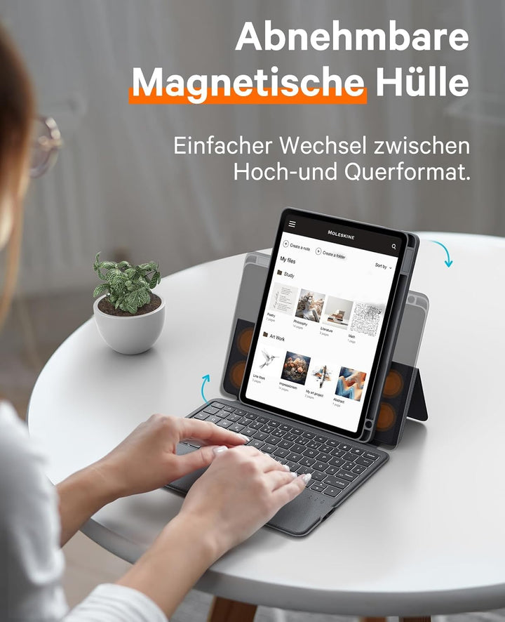 CHESONA iPad Air 11 (M3 2025/M2 2024) & Air 5/4 &Pro 11 4/3/2/1 hülle mit Tastatur, Backstand Rugged