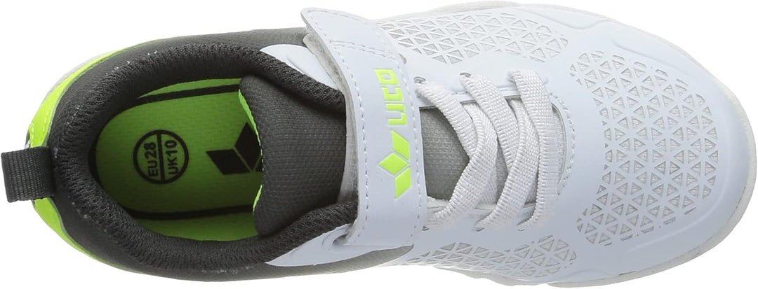 Lico Unisex Kinder Kit Vs Hallenturnschuhe 29 EU Weiss Grau Lemon, 29 EU Weiss Grau Lemon