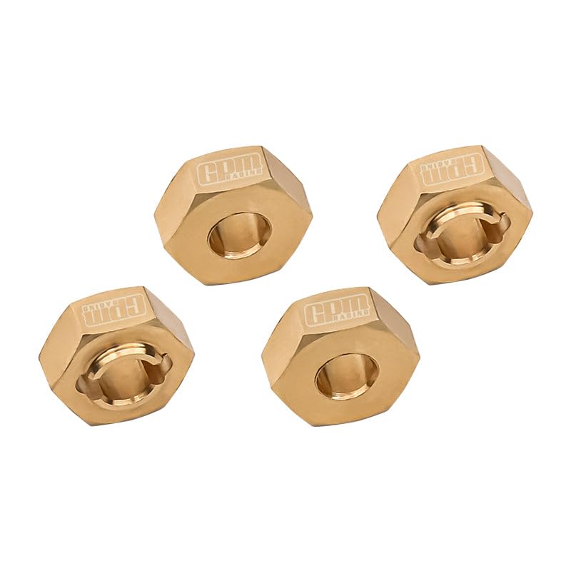 GPM Brass Wheel Hexes for LOSI 1/24 Micro-B 2WD Buggy RTR-LOS00007 Upgrade Parts