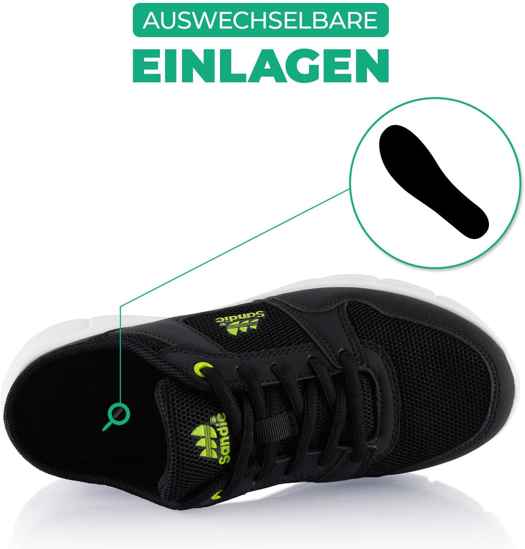 Fusskleidung® Damen Herren Hausschuhe atmungsaktive Clogs leichte Pantoffeln, 36 EU Schwarz Weiß