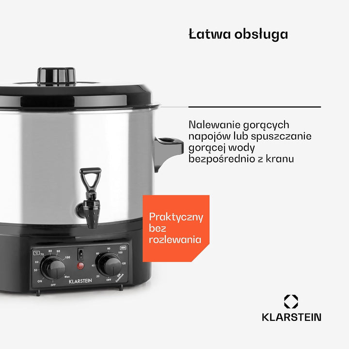 Klarstein Biggie Small - Einkochautomat, Einkochtopf, Einwecktopf, Glühweinautomat, elektrisch, 16L