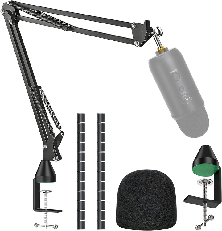 YOUSHARES Blue Yeti Mikrofon Arm - Mikrofonhalter mit Schaum stoffabdeckung Mikrofonarmhalter Pop Fi