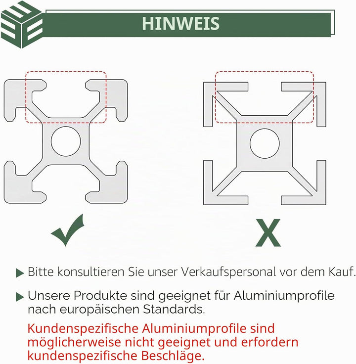 EYPINS 40x Befestigungsmaterial, Aluprofil 40x40 40x80 Nut 8 Aluminium Raster Streben Winkel Befesti