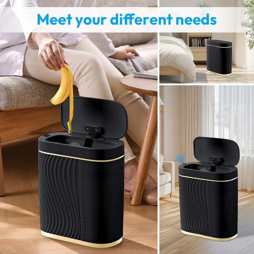 Mülleimer mit Sensor 8L Badezimmer Mülleimer,Automatischer Mülleimer mit Deckel Mülleimer Schmal - G