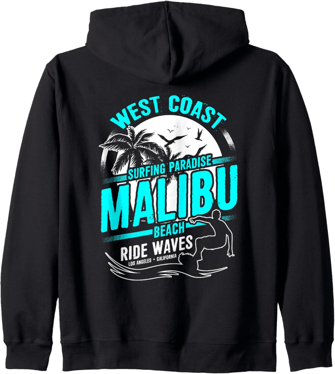 Malibu Beach California Surf Surfer an der Westküste Kapuzenjacke